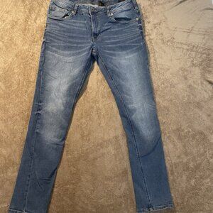 Buffalo David Bitton Jeans Mens 32X32 Max-X Skinny Stretch Zipper Blue Pants